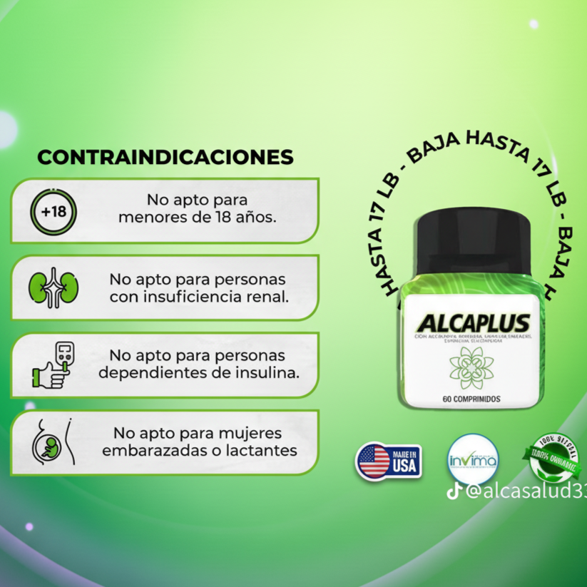 alcaplus informacion contraindicaciones
